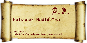 Polacsek Madléna névjegykártya